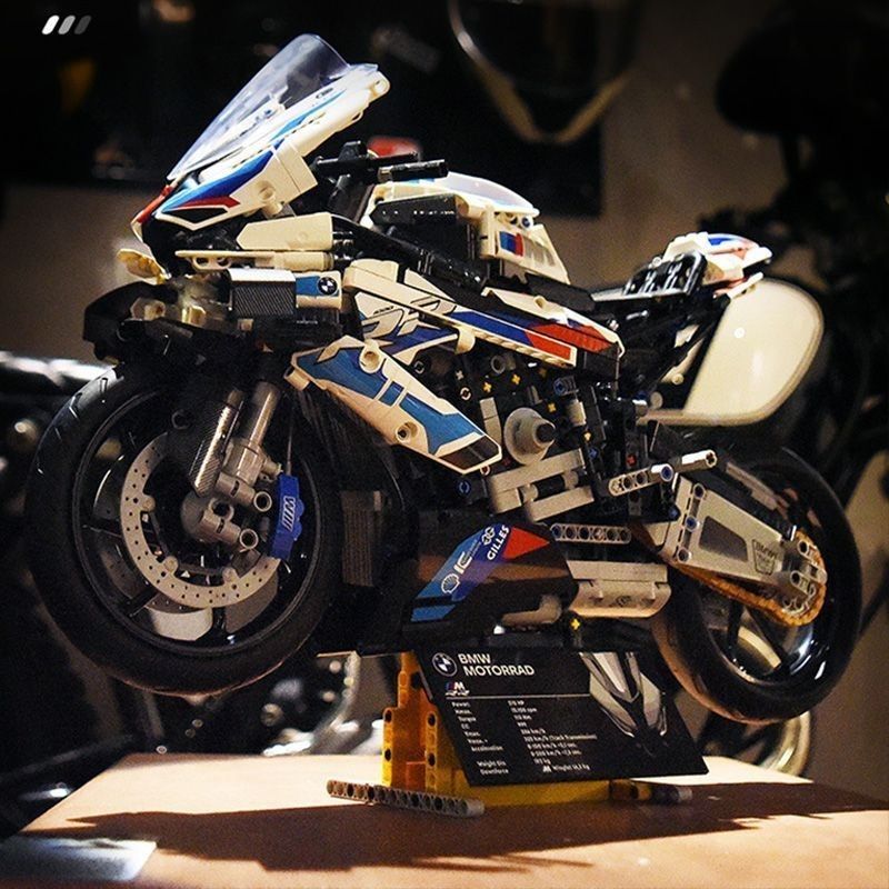 compatible with lego building blocks bmw m1000rr motorcycle model high difficulty educational assembled toys boy gift