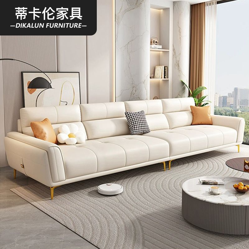 sofa living room furniture fabric large and small apartment type modern minimalist nordic cat scratch leather technology cloth sofa straight row combination