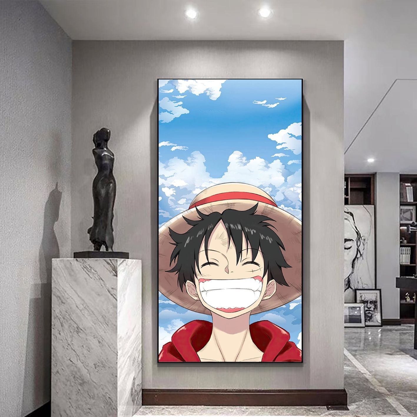 one piece hanging painting luffy zoro ace anime wall painting decoration king of the sea children‘s room bedroom cartoon mural