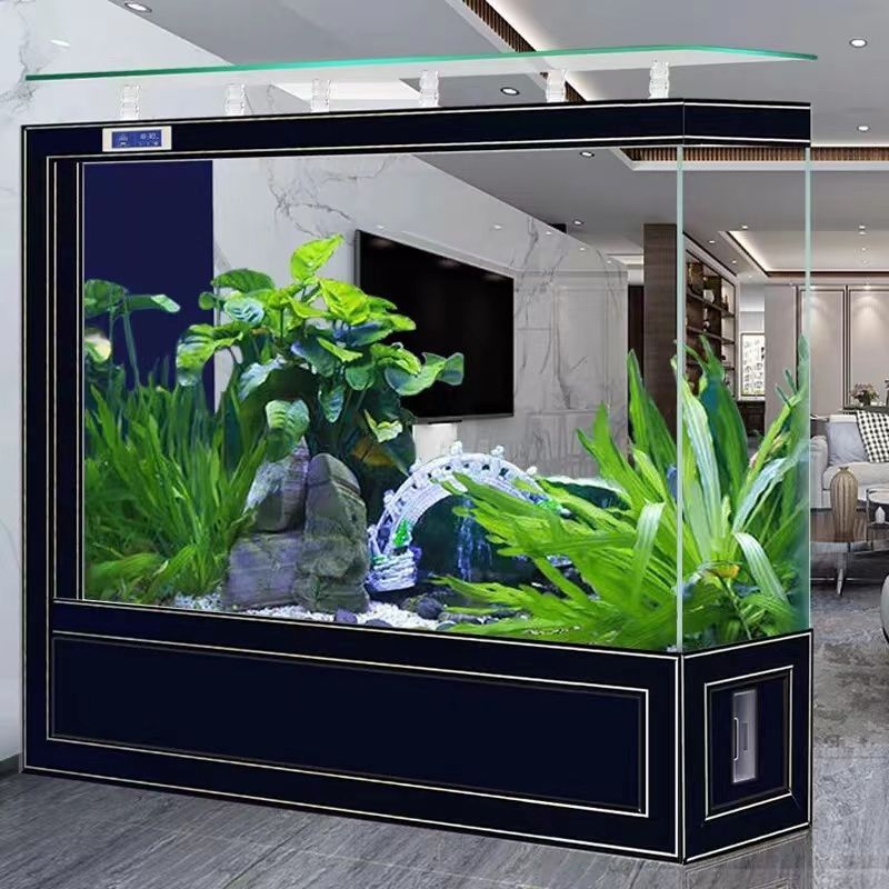 fish tank living room 2023 new glass large intelligent temperature light luxury home floor side filter aquarium change water