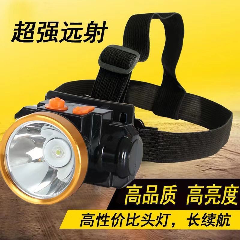 led bright headlight strong light long shot lithium rechargeable headlight outdoor head wear fishing night fishing miner's lamp flashlight