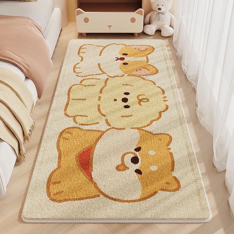 bedroom bedside blanket children‘s room cartoon carpet cashmere-like thickened floor mat living room bed bed front non-slip floor mat