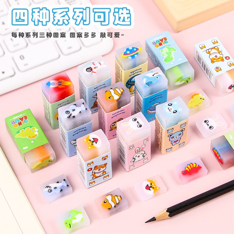 creative cute student child eraser cut jelly sandwich eraser non-toxic easy to wipe clean kindergarten prizes