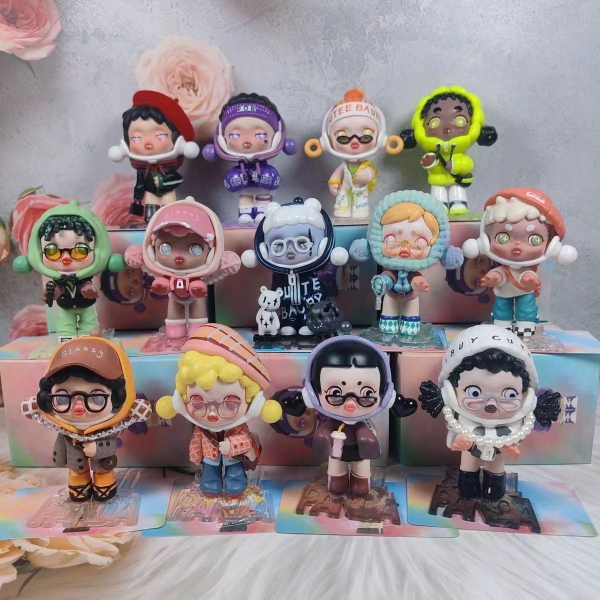 [in stock + high quality] bear meow boom series blind box pop mart hand-made toy gift motherland edition