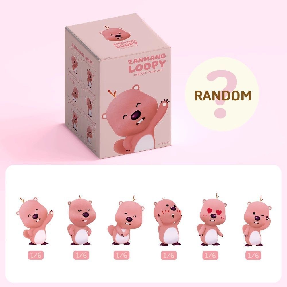 south korea zanmang loopy lubi blind box peripheral cute little beaver doll hand-made decoration girl gift