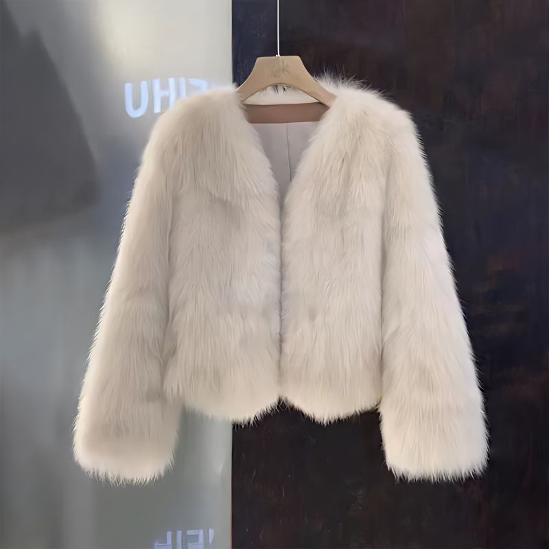 off-season clearance imitation fox fur fur coat women‘s short 2023 autumn and winter new korean style all-matching lace-up thick upper garment