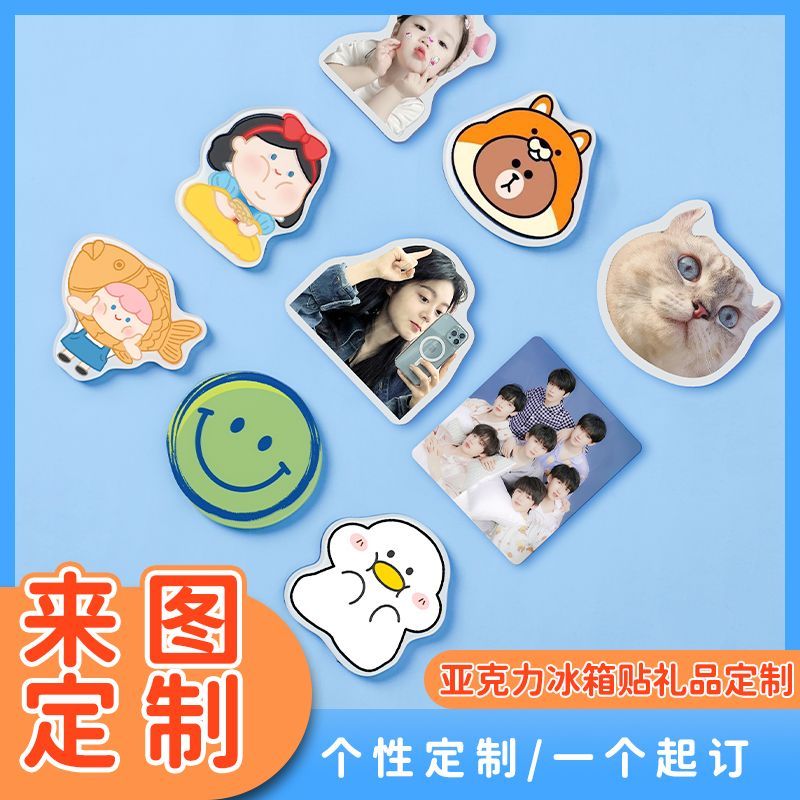 acrylic cute creative  refrigerator stickers custom dog refrigerator stickers magnet photos strange magnetic stickers