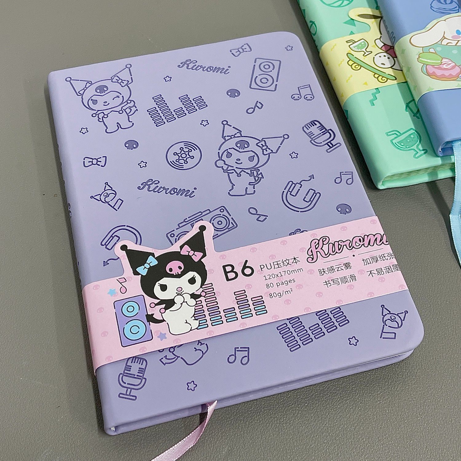 sanrio clow m notebook ins cartoon hard shell embossed color page student notepad b6 cute diary