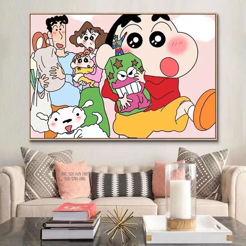 crayon xiaoxin family decorative painting cartoon cartoon decorative painting