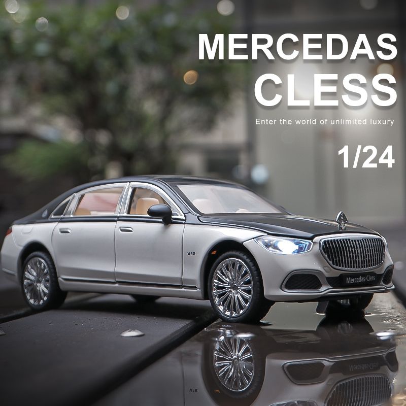 1：24 mercedes-benz s680 car model maybach simulation alloy car model boy toy car collection decoration gift