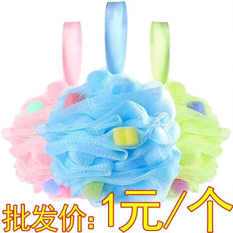 large shower ball super soft exfoliating ball non-scattered flowers durable bubble shower unisex miracle baby sponge