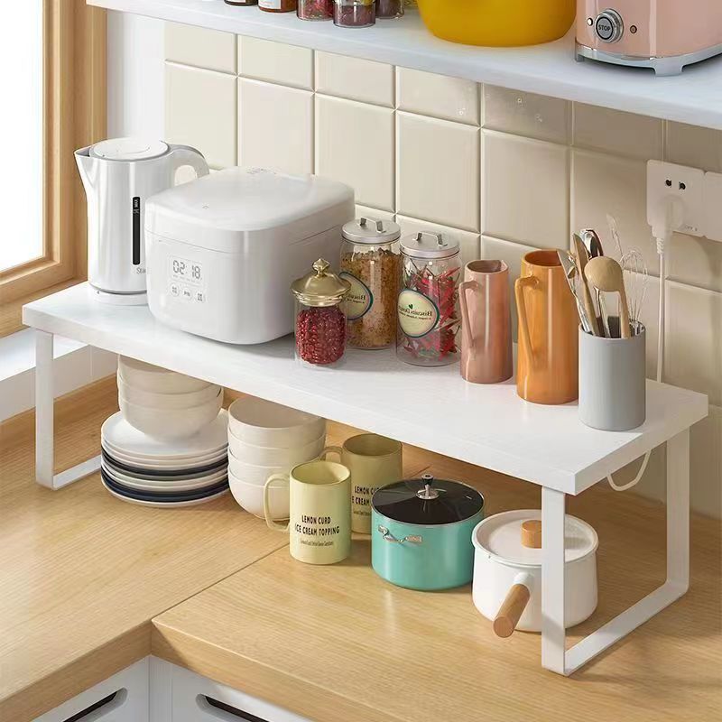 kitchen shelf countertop cabinet partition layered shelf cabinet seasoning storage fabulous pot bowl shelf desktop small shelf