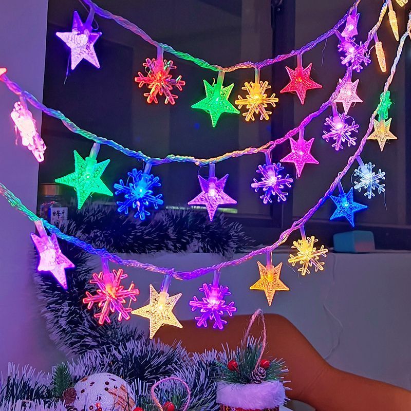 led small colored lights flashing light string light starry birthday gift star light string ins room bedroom decorations layout