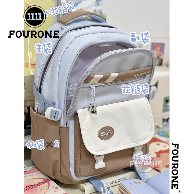 four one large capacity high school student schoolbag female korean casual all-match campus backpack computer backpack