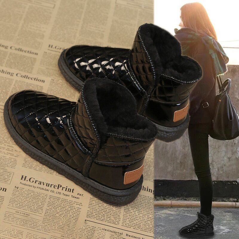 women‘s snow boots 2024 new winter plus velvet thick cotton shoes waterproof short boots women‘s shoes western style ugg