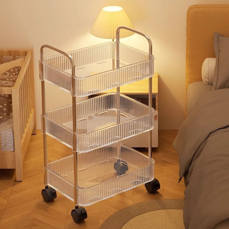 trolley rack floor-standing kitchen bathroom mobile snack bathroom bedroom multi-layer bedside storage rack