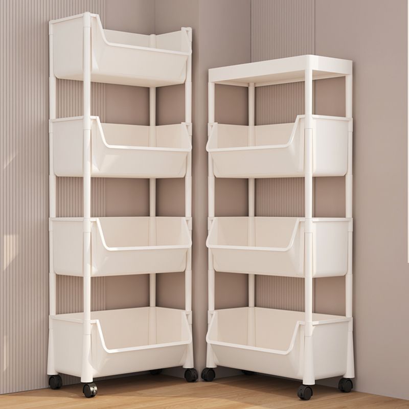 mobile bookshelf and storage shelf floor multi-layer wheeled living room bedroom dorm children‘s small bookcase trolley storage rack