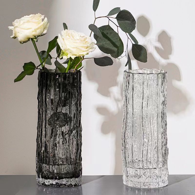 minimalist creative transparent glass vase desktop hydroponic rose flower bottle nordic instagram style living room flower arrangement decoration