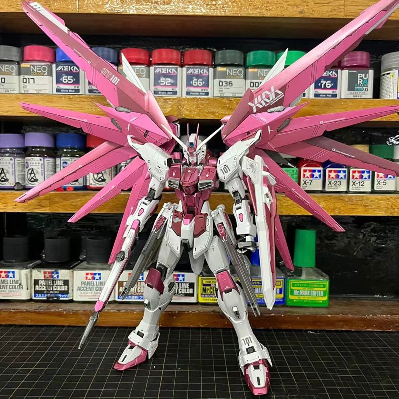 free gundam assembled model hg cherry blossom forced attack free destiny robot mech hand-made mg unicorn big class