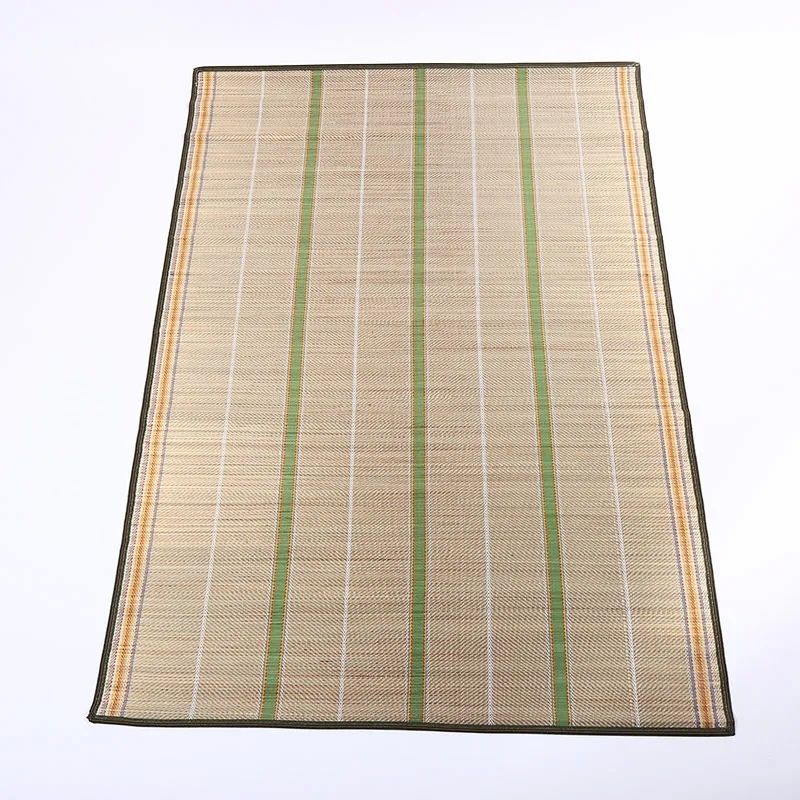 factory direct sales straw mat double-sided summer mat construction site student dormitory summer mat universal foldable summer mat genuine goods household