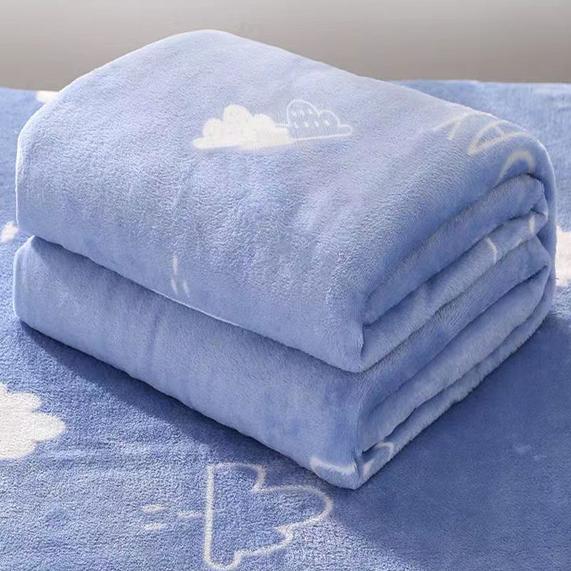flannel winter warm plush bed upper bed sheet coral fleece single double summer air-conditioning nap blanket