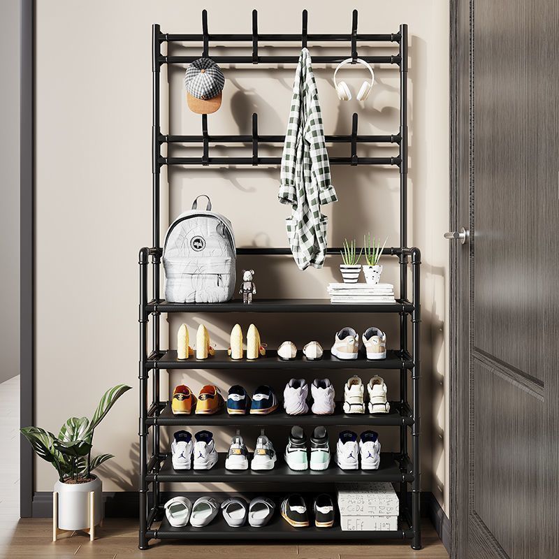 shoe rack coat rack integrated floor multi-layer simple shoes and hats home bedroom doorway dormitory pannier bag storage rack