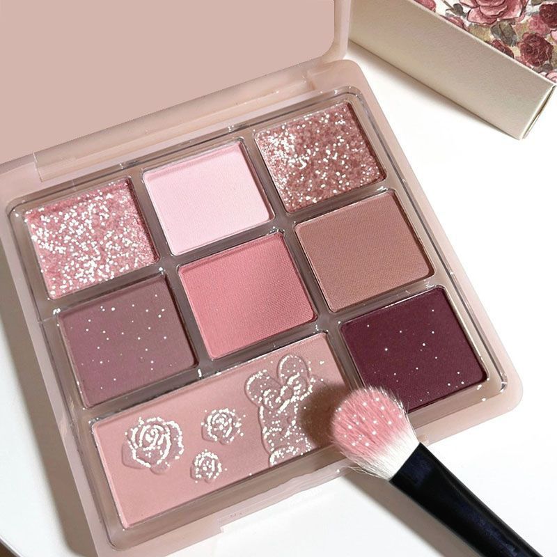 2024 new paris garden eight-color eye shadow plate milk tea earth color pearl matte niche rabbit eye shadow