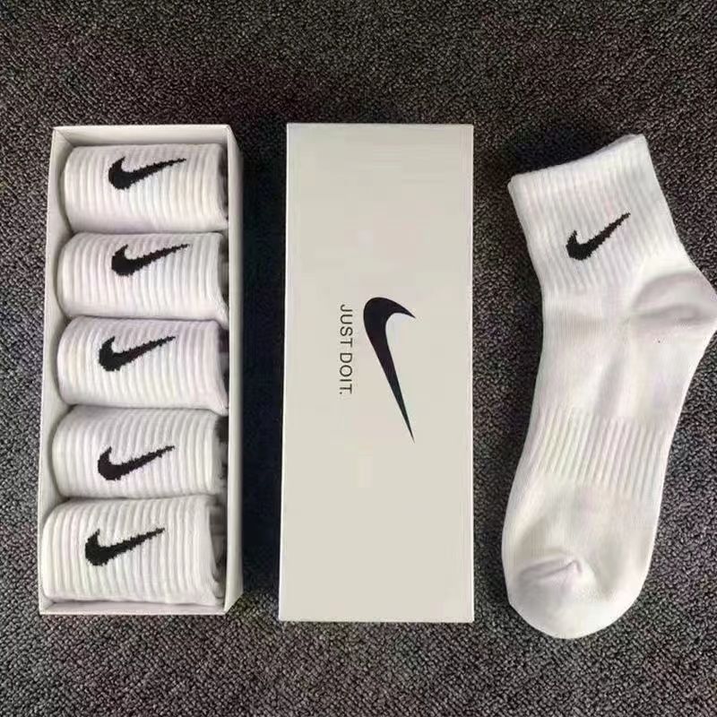 boxed socks men and women ins summer versatile pure cotton deodorant sports mid-calf student running basketball long socks