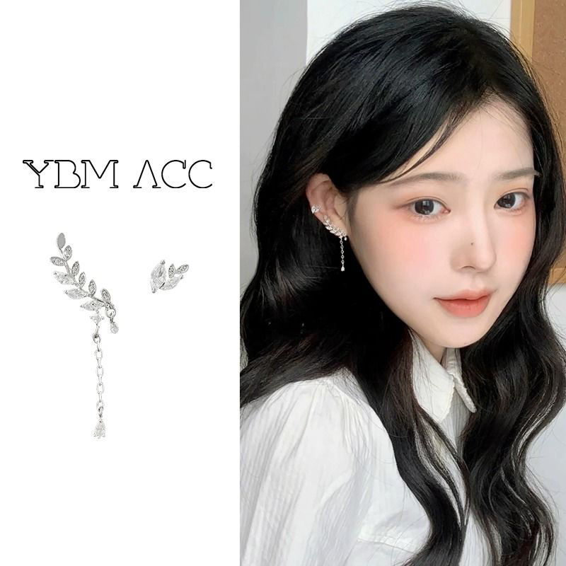 sterling silver earrings tassel leaves cold style women‘s new trendy exquisite refined grace earrings mori style fairy earrings design sense