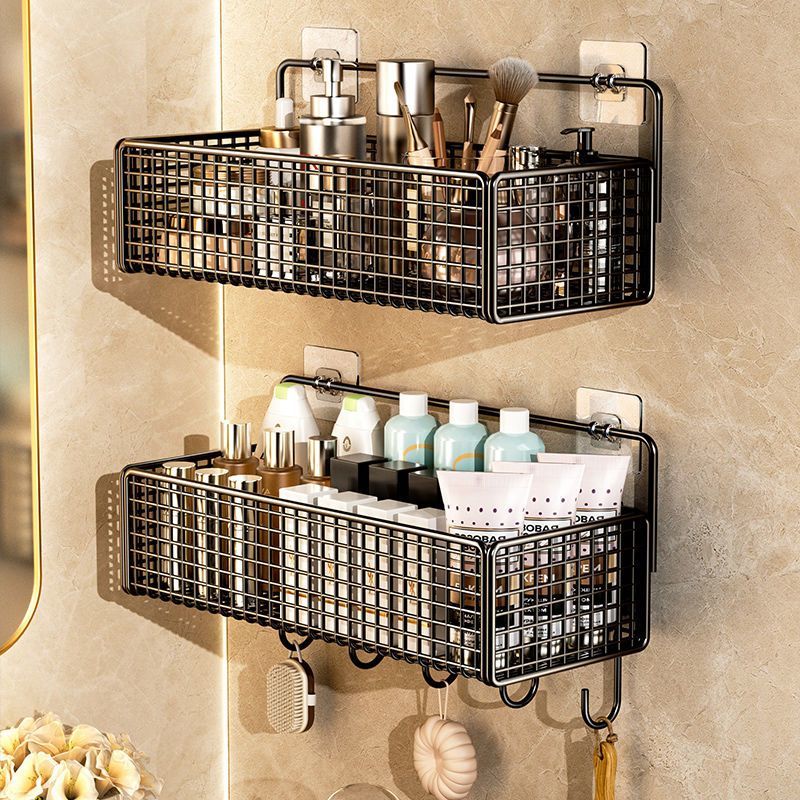 punch-free bathroom storage rack wall-mounted bathroom storage rack toilet hanging basket kitchen storage rack