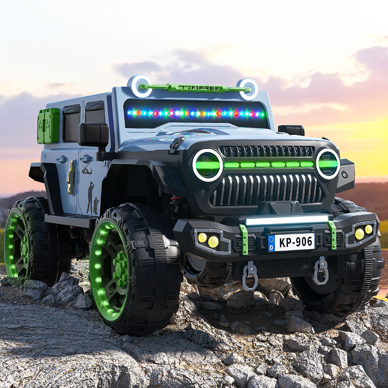 children‘s four-wheel drive off-road vehicle baby charging can sit children four-wheel shepherd remote control four-wheel off-road vehicle