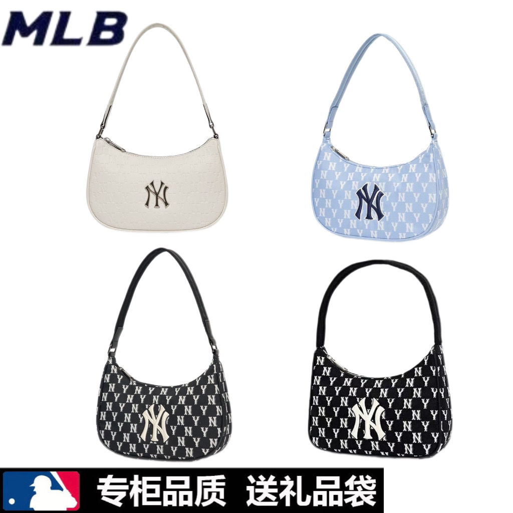 korean ml underarm bag embossed full printed new style french stick shoulder bag all-match presbyopic yankees casual shoulder handbag