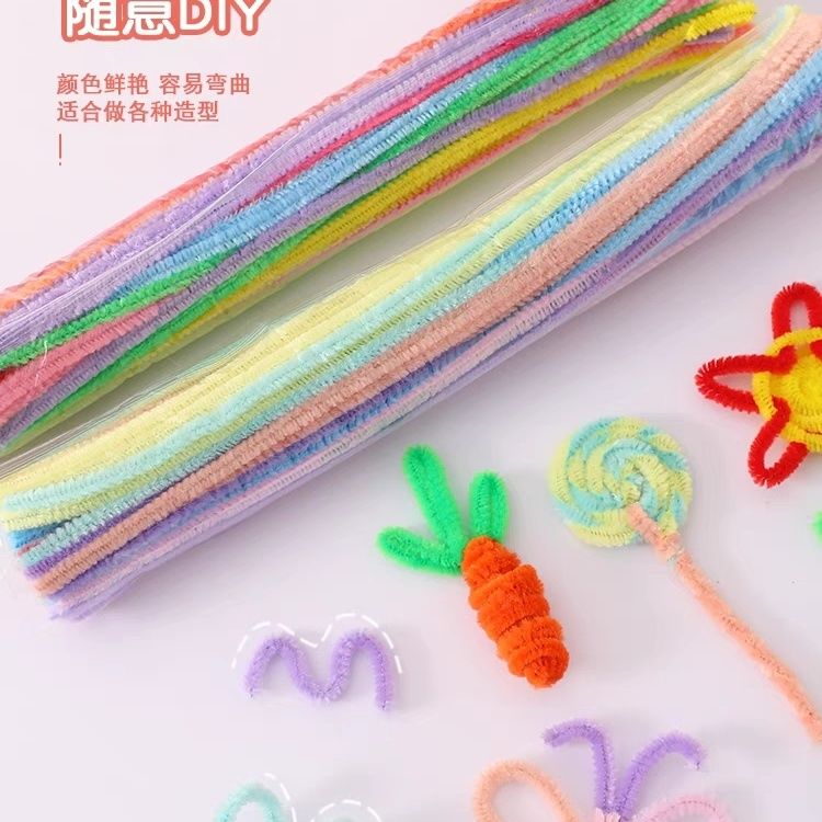 colorful wool tops wool root twisted stick kindergarten children creative handmade diy ingredients