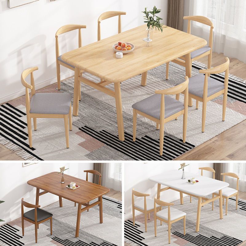 nordic dining table home small apartment simple dining table light luxury dining tables and chairs set solid wood dining table rectangur