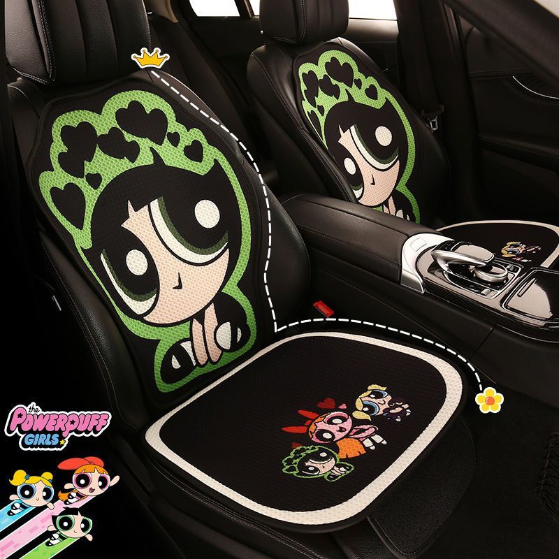 car seat cushion four seasons universal the powerpuff girls seat cushion non-slip cartoon cute car car seat