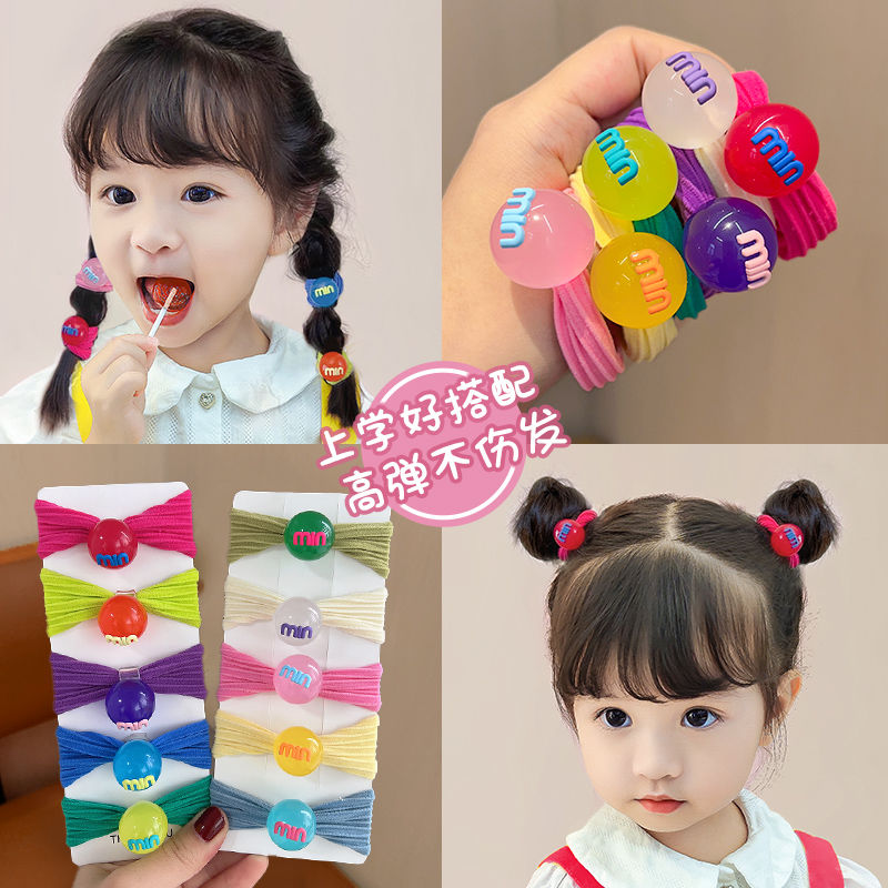 children towel ring do not hurt hair girls highly elastic hair rope thickening hair band hair band girls candy head rope