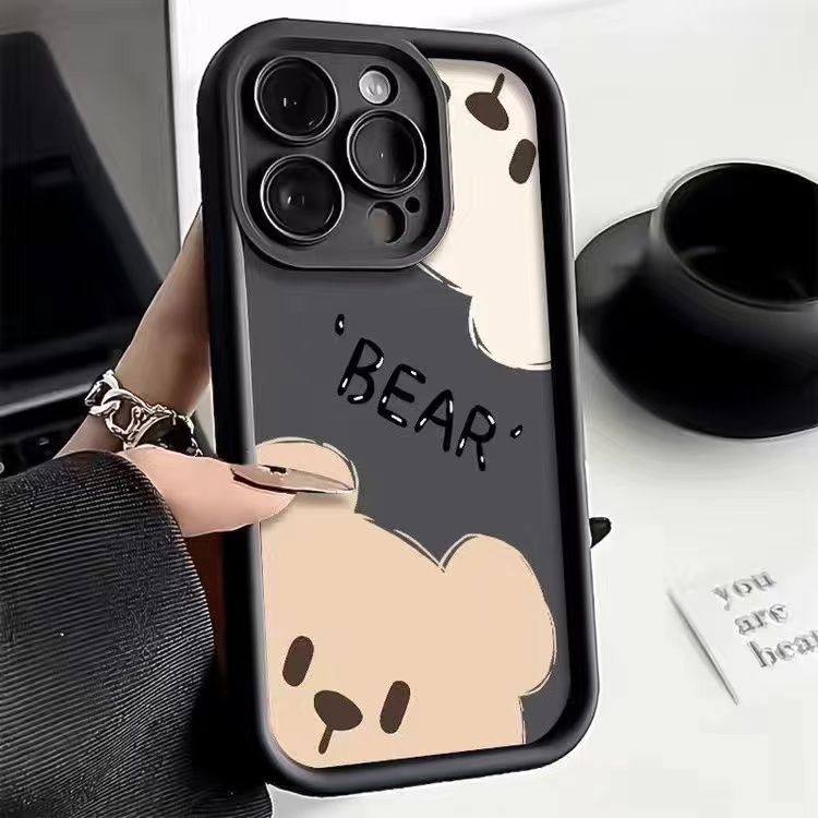 new bear iphone 15promax apple phone case 14/13/12/11 soft case xsxr drop-resistant 8plus