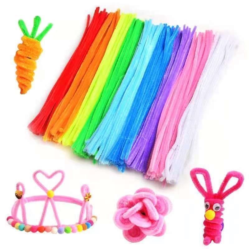 colorful wool tops wool root twist stick diy handmade material kindergarten creative production children‘s wool strip