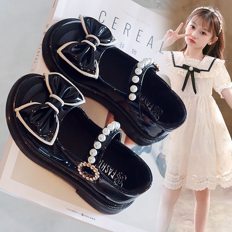 girls‘ shoes princess shoes 2024 spring new children‘s shoes small leather shoes baby girl performance shoes spring and autumn single-yer shoes