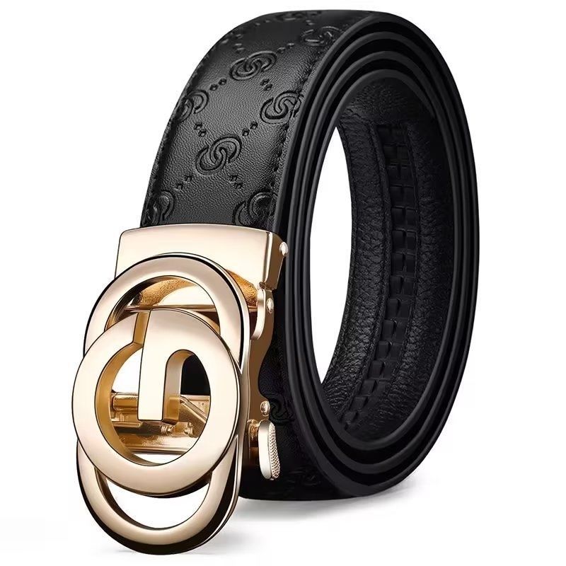 high-end belt men‘s pants belt genuine leather fashion cowhide new waist belt belt young people all-match youth business pant belt