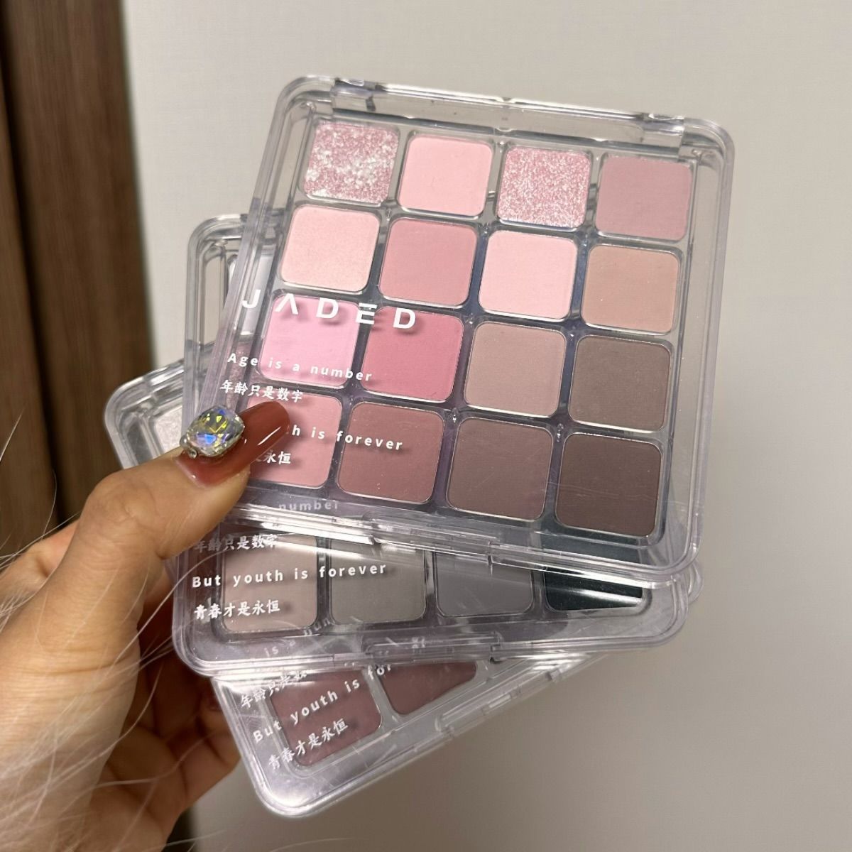 spring korean style fake no makeup nude makeup 16 colors eye shadow plate pink brown honeydew new color eye shadow matte shimmer sequined blush