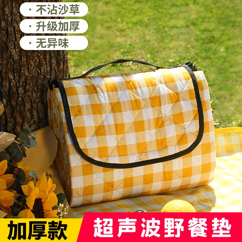 picnic mat moisture proof pad thickened outdoor camping mat waterproof tent outing lawn spring outing mat ultrasonic cloth