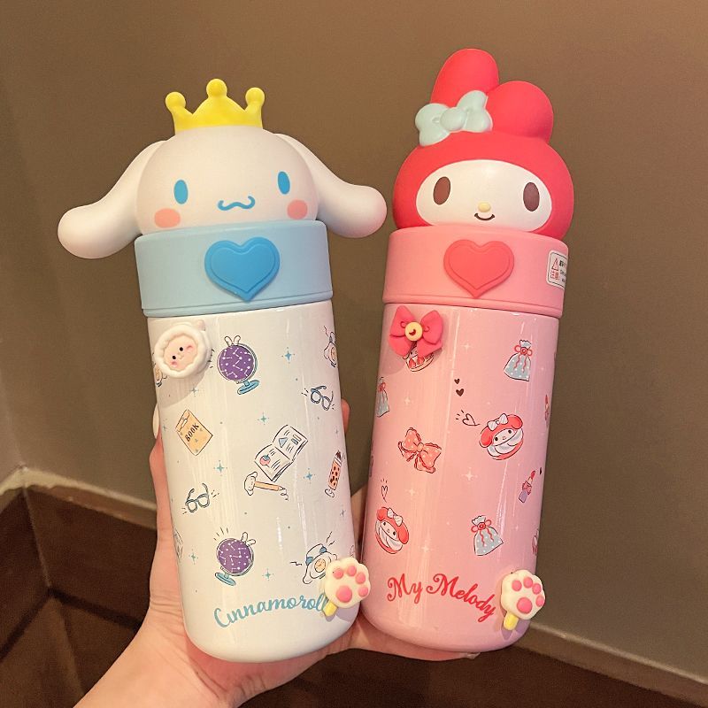 sanrio clow m vacuum cup girl good-looking cute and compact student 316 stainless steel portable water cup