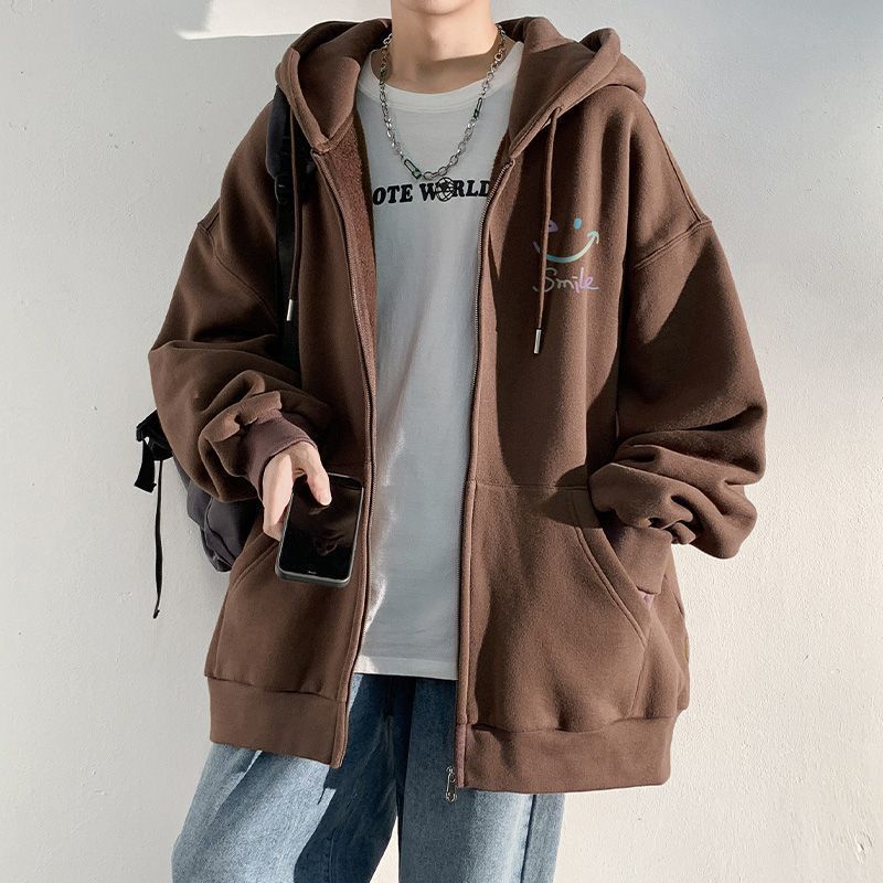 maillard heavy ins casual european and american style street oversize retro sense cardigan hoodie men‘s fashion brand