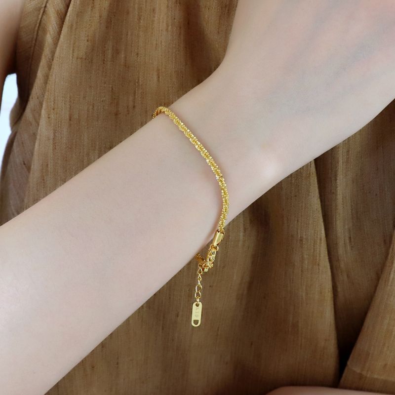 broken gold bracelet female light luxury and simplicity bracelet exquisite and versatile niche design non-fading sparkling choker