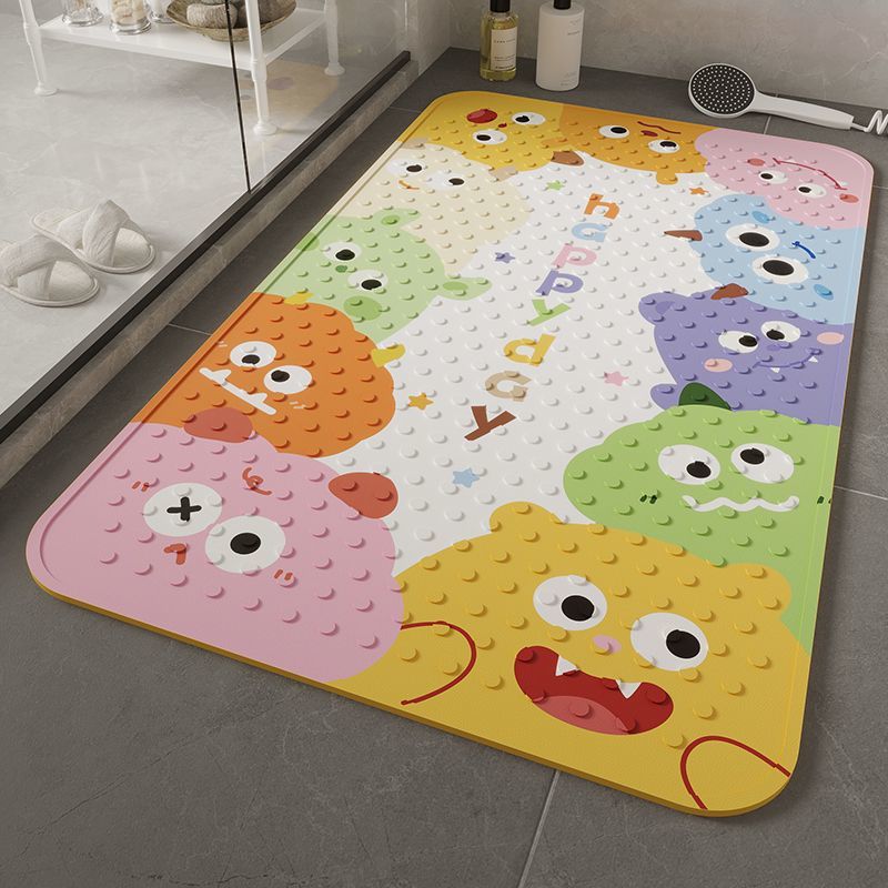 cartoon bathroom non-slip mat shower mat children‘s bath room foot mat drop-resistant mat toilet waterproof toilet floor mat