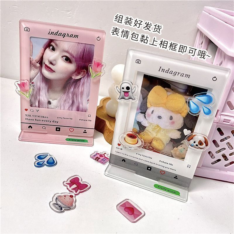 three-dimensional ins acrylic standing sign creative 3-inch polaroid mini truck photo frame emoji decoration aidou photo