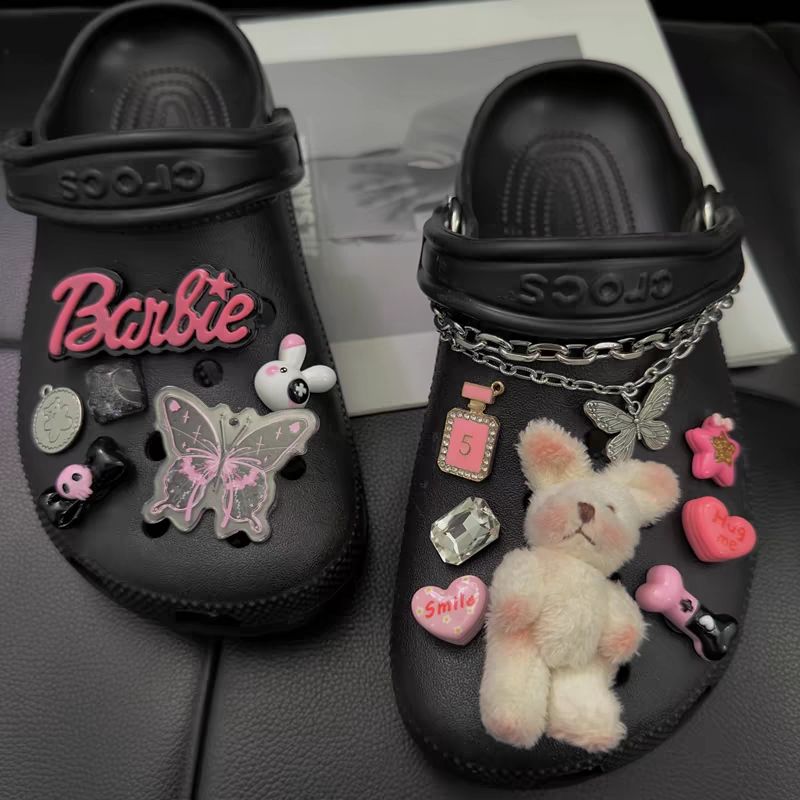 cartoon fitting accessories cute rabbit diy shoe ornament hole decorative vamp y2g sweet cool hot girl dark accessories shoe buckle