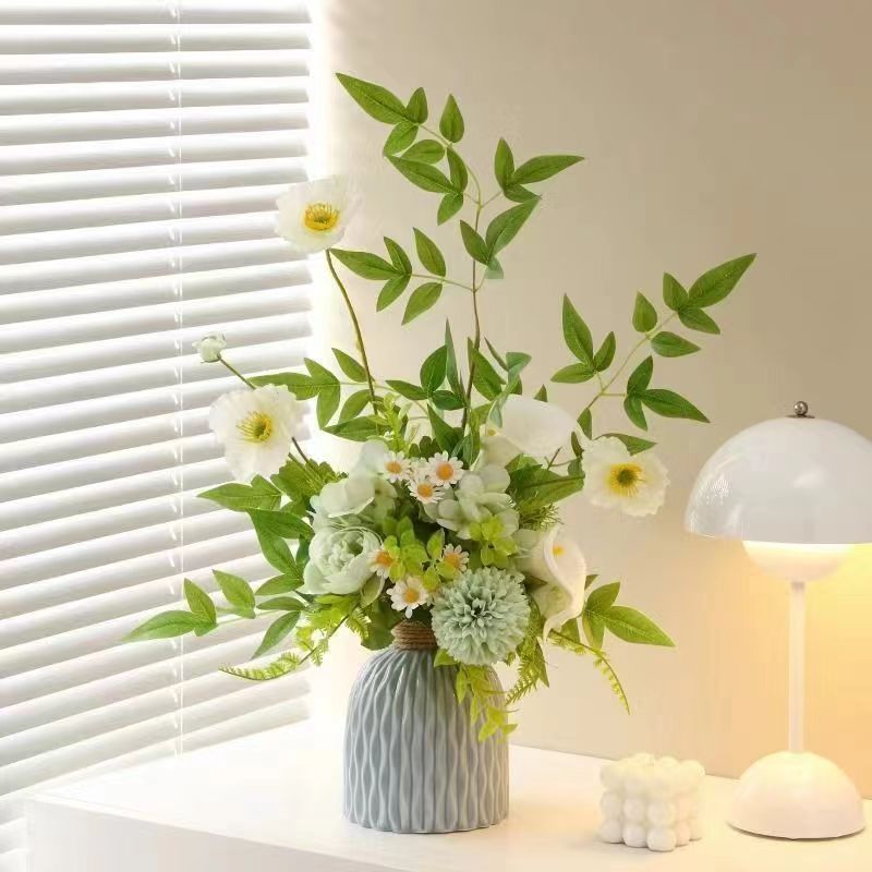 light luxury ins style artificial flower art decoration advanced artificial green plant young people desktop flower arrangement floral ornament