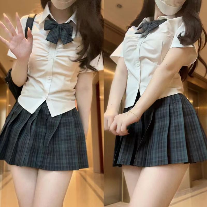 lace-up slim-fit japanese college style original jk shirt female students pure desire waist-tight shirt sweet and chic top female